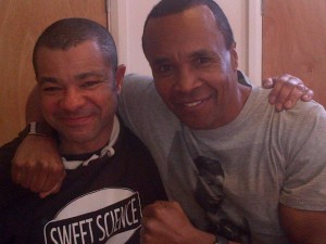 PULSE patient Leroy Nicholas with boxing legend Sugar Ray Leonard