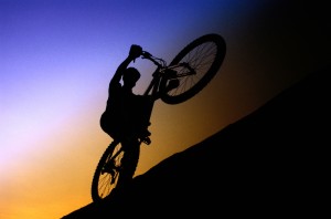 Cycling silhouette